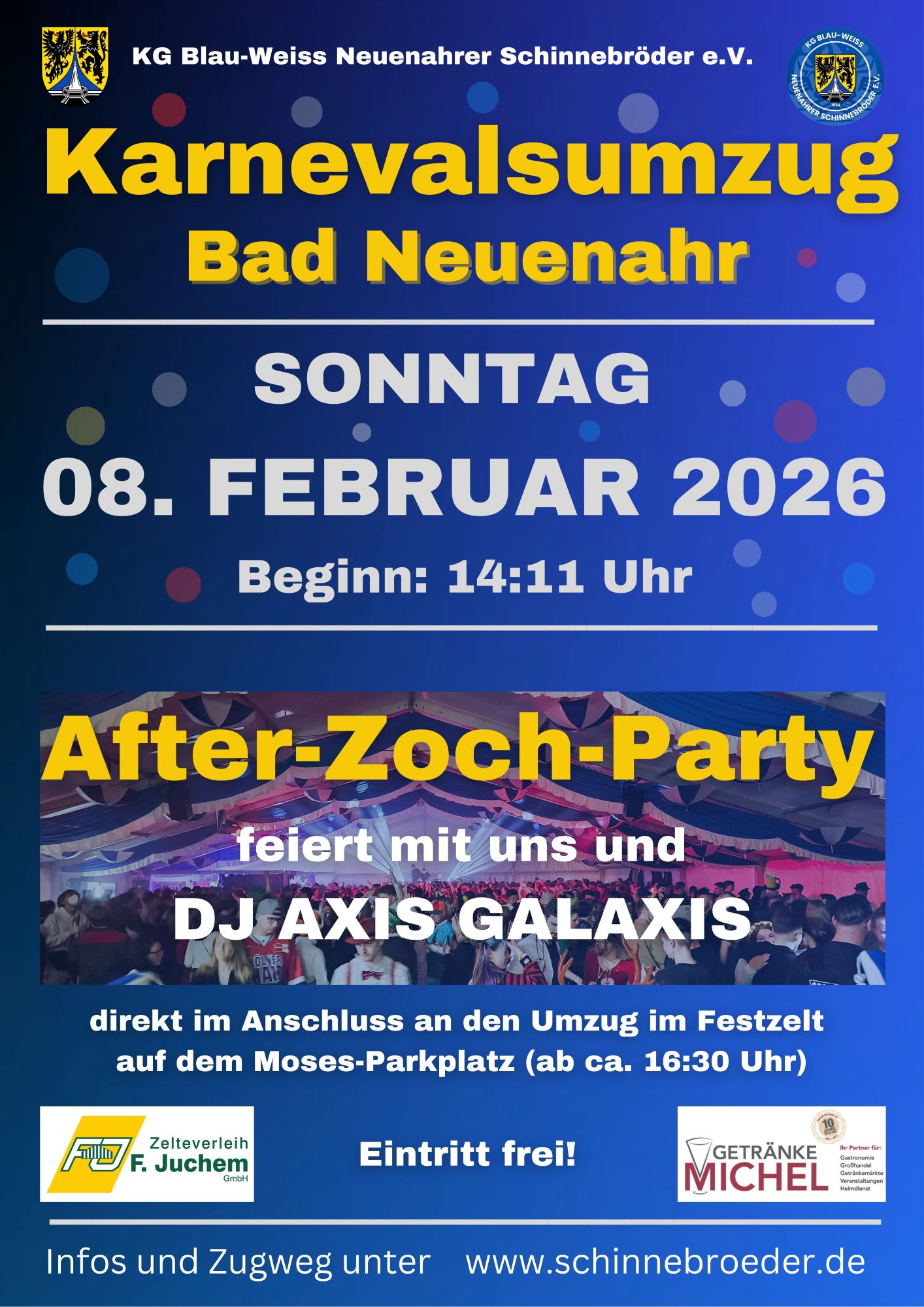 Plakat zum Karnevalsumzug 2026