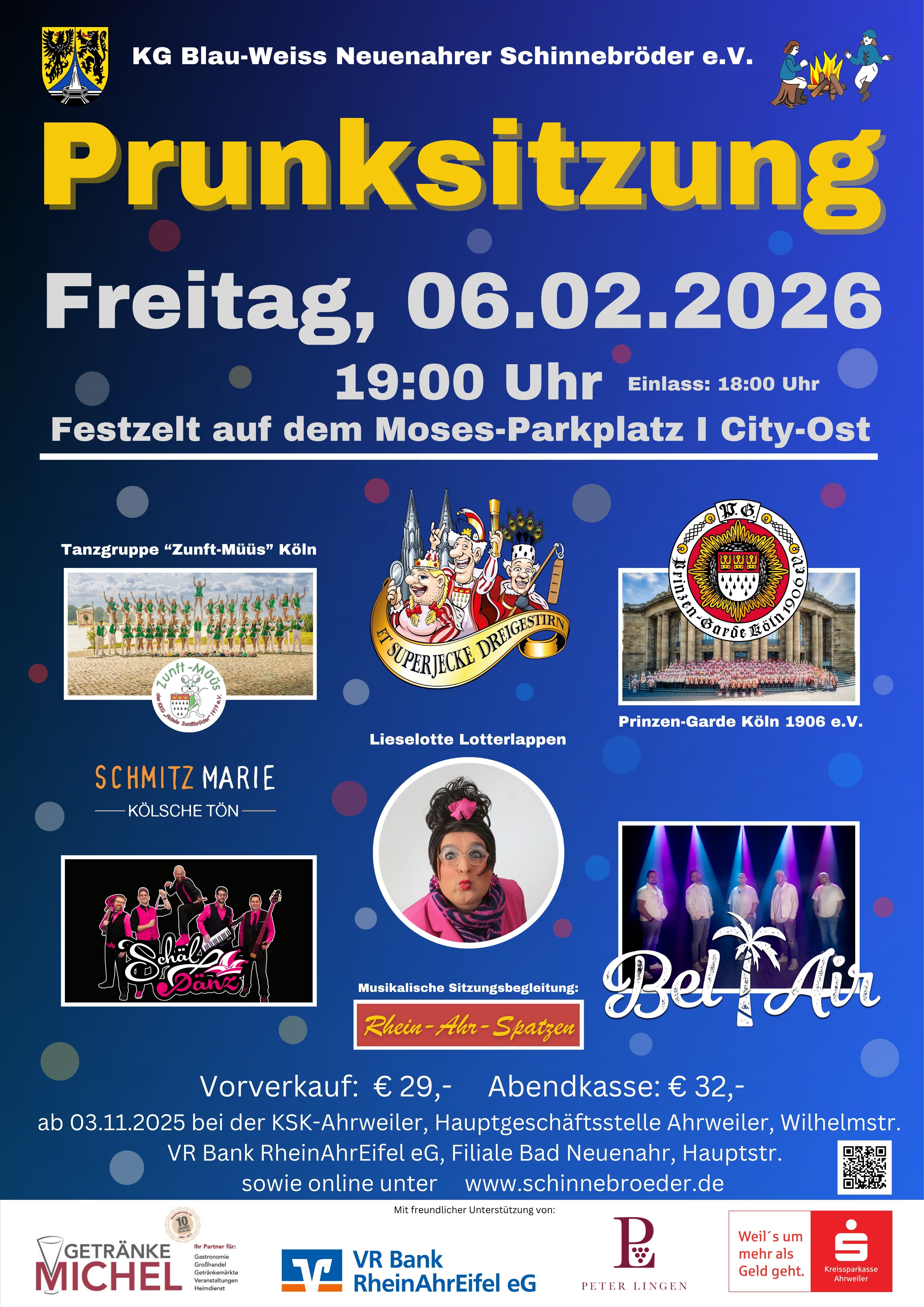 Plakat zur Prunksitzung 2026